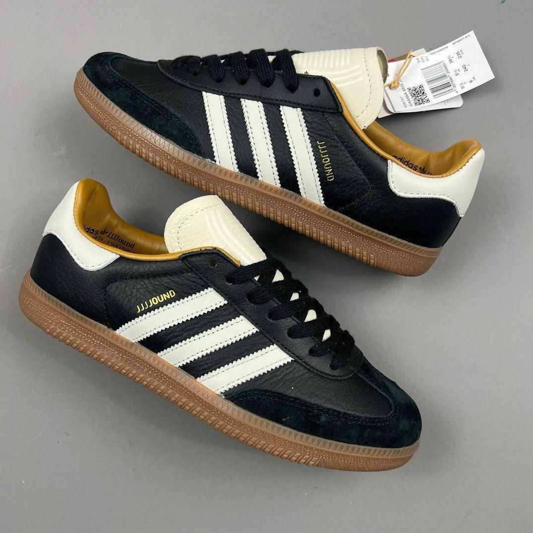 Adidas Samba OG JJJJound Black sneakers on a stylish surface