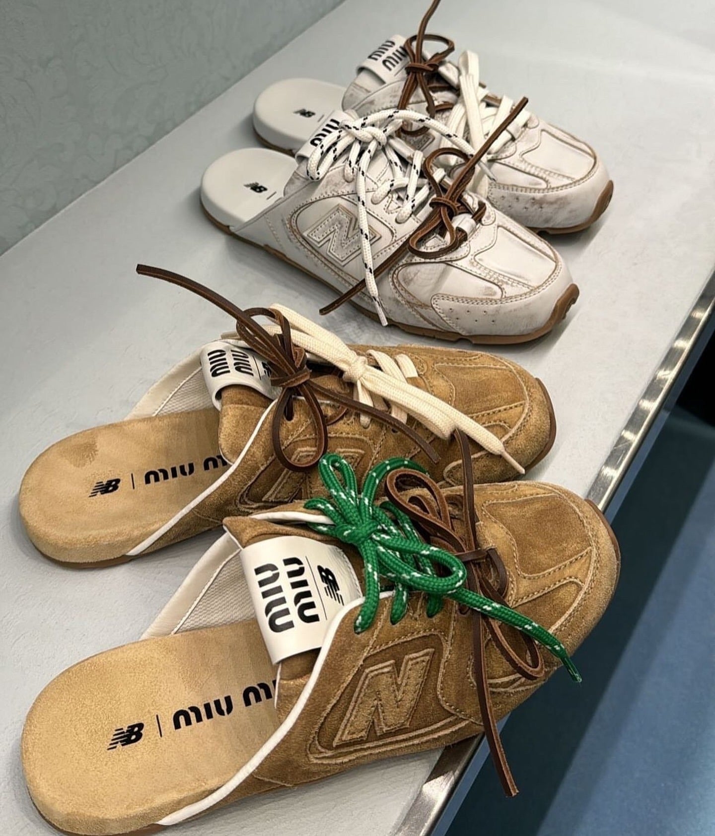 New Balance 530 SL Mule Miu Miu Ecru