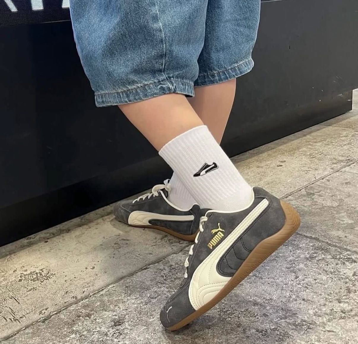 Puma speedcat faded in dark grey color