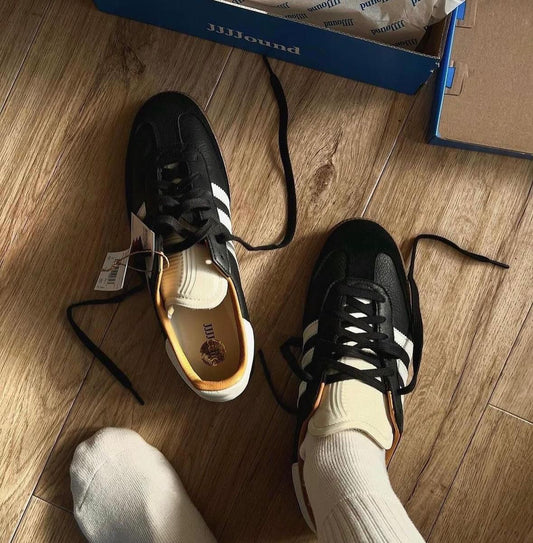 Adidas Samba OG JJJJound Black sneakers on a stylish surface
