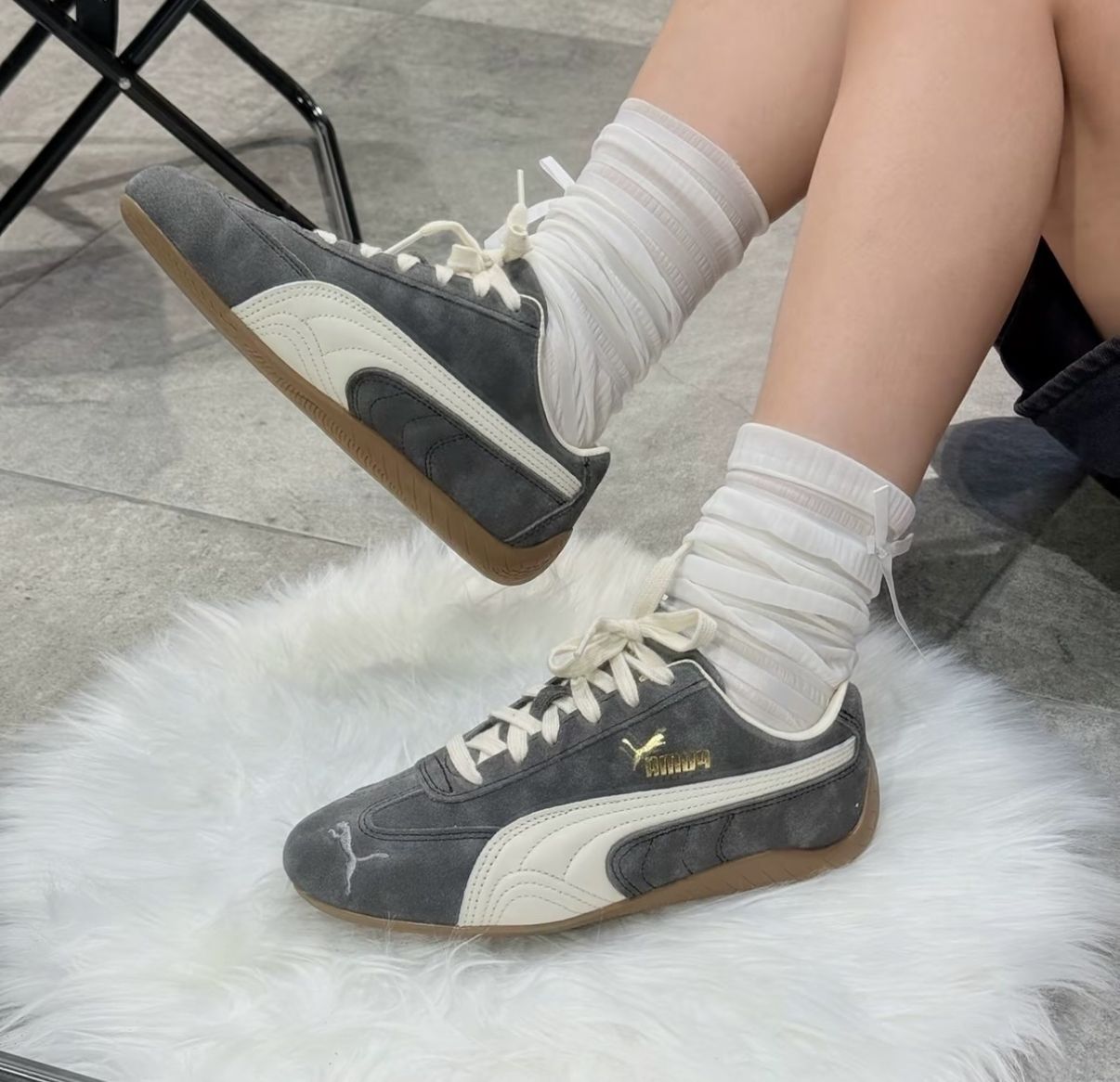 Puma speedcat faded in dark grey color