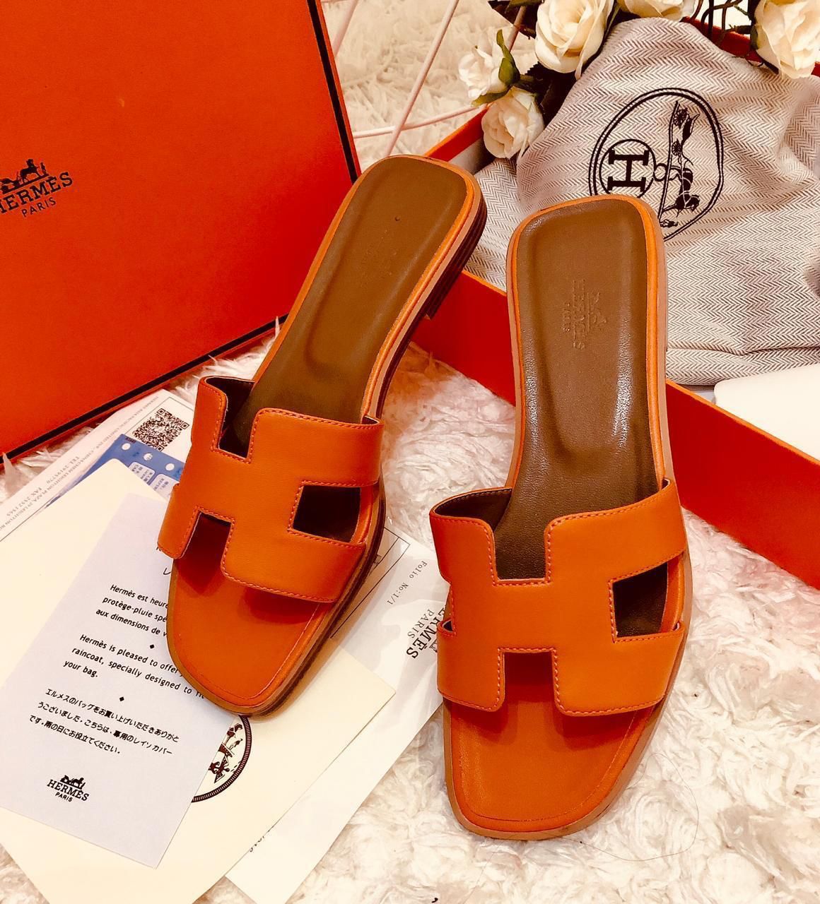 Hermes cowboy slippers